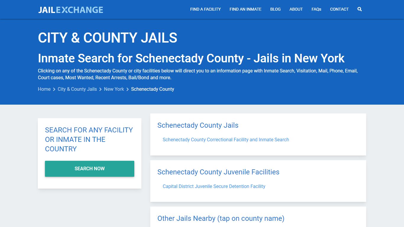 Inmate Search for Schenectady County | Jails in New York - Jail Exchange